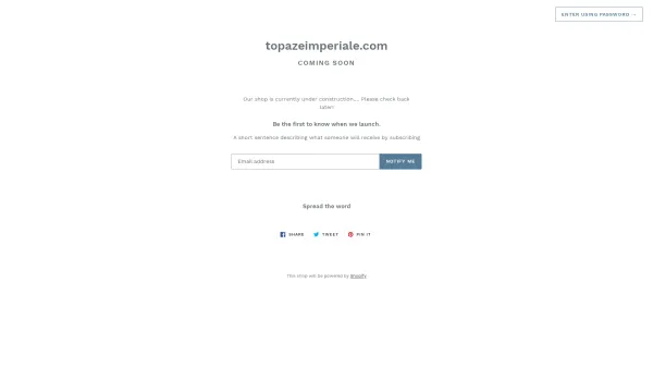 Website Screenshot: Topaze Imperiale - topazeimperiale.com – Opening Soon - Date: 2023-06-15 16:02:34