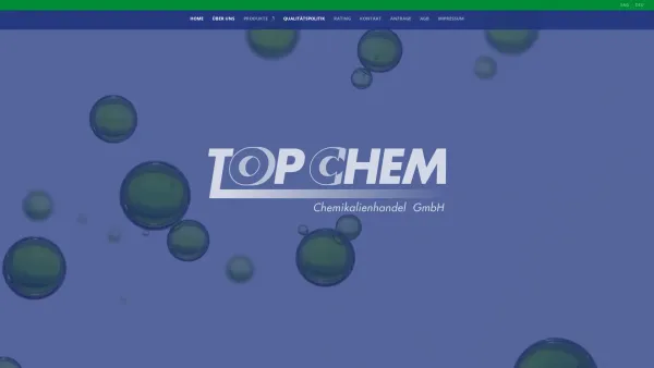 Website Screenshot: TOP-CHEM Chemikalienhandel GmbH - TOP CHEM Chemikalienhandel GmbH | zuverlässig, flexibel, kompetent - Date: 2023-06-26 10:23:31