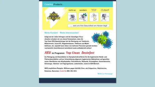 Website Screenshot: TopClean® EDV-Spezialreiniger - TOP CLEAN - Date: 2023-06-26 10:23:31