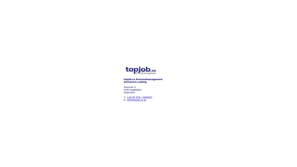 Website Screenshot: Topjob Personalmanagement - Topjob Personalmanagement - Date: 2023-06-14 10:45:49