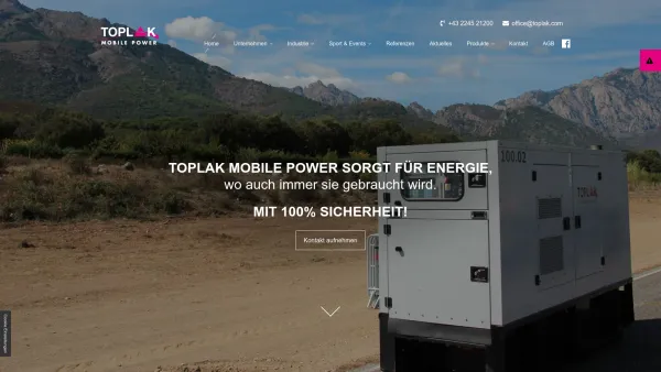 Website Screenshot: Toplak Gesellschaft m.b.H. - Mobile Stromversorgung für Events & Industrie | TOPLAK GmbH & Co KG - Date: 2023-06-26 10:23:31