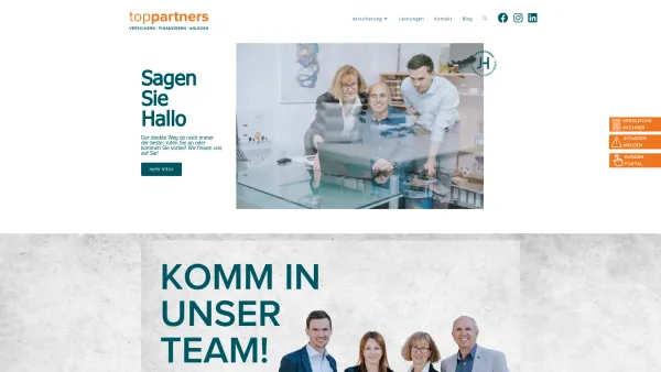 Website Screenshot: toppartners JOHAM KG; Ihr Versicherungsmakler in Graz Umgebung. - toppartners – versichern finanzieren anlegen - Date: 2023-06-15 16:02:34