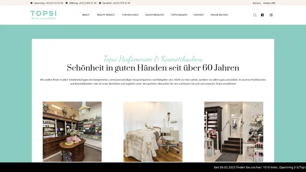 Website Screenshot: bei Topsi Parfumerien - Topsi – Freude und Schönheit - Date: 2023-06-26 10:23:31