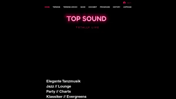 Website Screenshot: top sound IHRE LIVEBAND! Musikgruppe - Tanzmusik | Top Sound | Mödling - Date: 2023-06-26 10:23:31