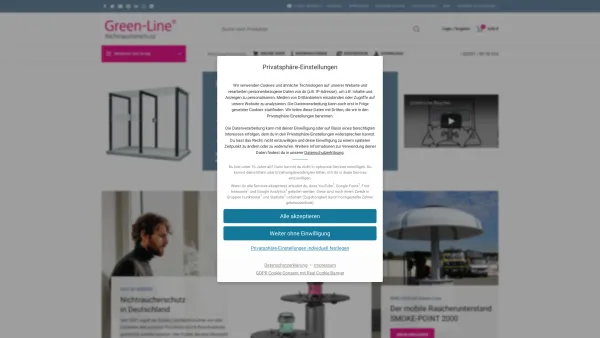 Website Screenshot: TopTech GmbH - Raucherkabinen zum Nichtraucherschuz für In- und Outdoor - Date: 2023-06-15 16:02:34