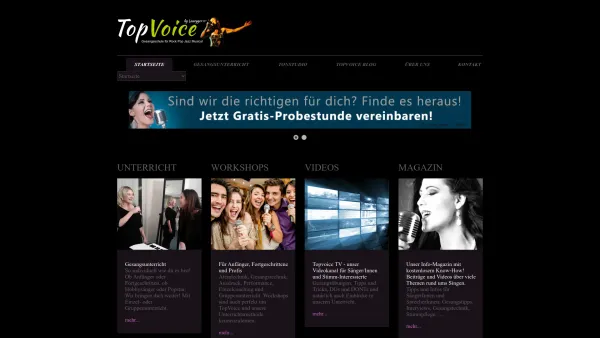 Website Screenshot: TopVoice Gesangsschule - TopVoice Gesangsschule - Date: 2023-06-14 10:45:49