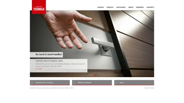Website Screenshot: Grantec Handel TORMAX - TORMAX | Automatic Door Systems - Swing Doors, Sliding Doors, Folding Doors, Revolving Doors - Date: 2023-06-26 10:23:33