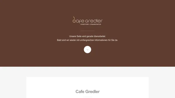 Website Screenshot: Cafe-Conditorei Gredler SWiSH start_1.swi] - Cafe Gredler - Date: 2023-06-26 10:23:33