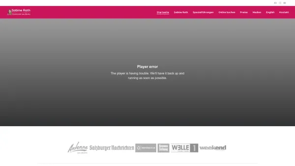 Website Screenshot: Fremdenführerin Sabine Rath - Salzburg Tour Guide Sabine Rath - Date: 2023-06-14 10:45:52