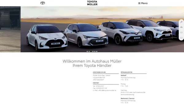 Website Screenshot: Autoreparaturen Müller Gesellschaft bei Toyota Müller Sarasdorf - Toyota Händler, Sarasdorf, Müller Auto-Rep. GmbH - Date: 2023-06-26 10:23:33