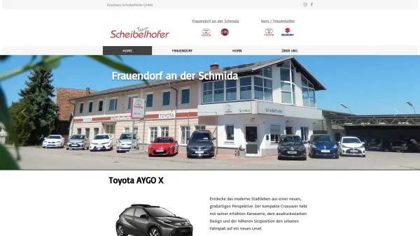 Website Screenshot: Autohandel Toyota-Scheibelhofer Neuwagen Gebrauchtfahrzeuge Service Ihr Toyota-Spezialist 3x Niederösterreich Frauendorf Hollabrun - HOME | Scheibelhofer - Date: 2023-06-26 10:23:33