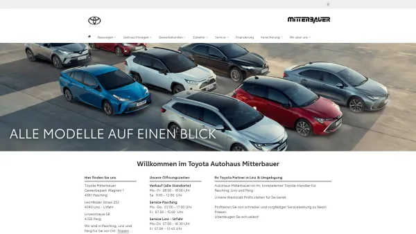 Website Screenshot: bei Toyota Mitterbauer - Toyota Mitterbauer | Ihr neuer Vertragshändler in Linz - Date: 2023-06-26 10:23:33