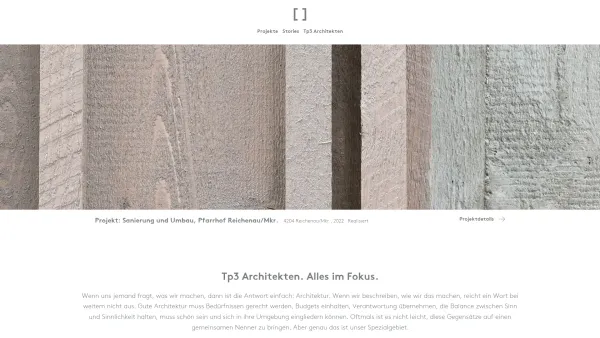 Website Screenshot: Tp3 Architekten ZT. GmbH - Architektur aus Linz, Oberösterreich | Tp3 Architekten - Date: 2023-06-15 16:02:34