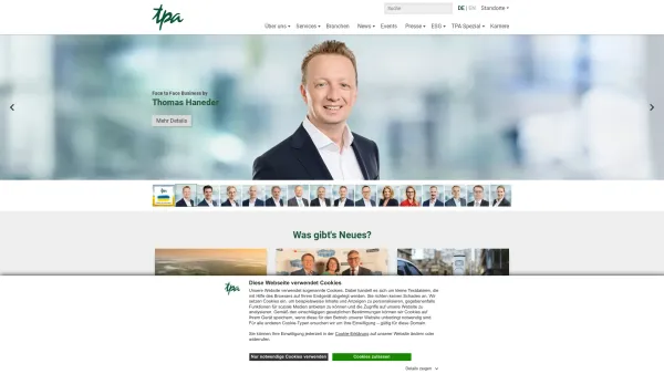 Website Screenshot: TPA Horwath Wirtschaftstreuhand und Steuerberatung GmbH - Steuerberatung | Unternehmensberatung | TPA Österreich - Date: 2023-06-15 16:02:34