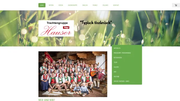 Website Screenshot: Hauser Hans u Andrea TRACHTENGRUPPE - Home - Trachtengruppe-Hauser "typisch tirolerisch" - Date: 2023-06-26 10:23:33