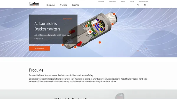 Website Screenshot: Trafag GesmbH - Trafag AG - Ihr Spezialist für Sensoren - Date: 2023-06-15 16:02:34