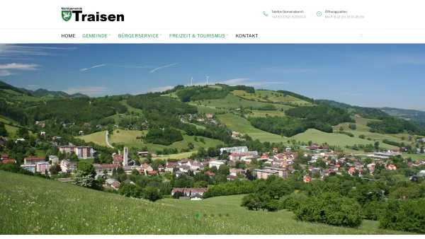 Website Screenshot: Offizielle Website der Marktgemeinde Traisen Niederösterreich. - Herzlich willkommen auf der offiziellen Webseite der Marktgemeinde Traisen! - Date: 2023-06-26 10:23:36