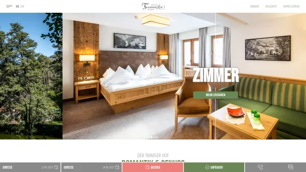 Website Screenshot: tramserhof.at - Tramserhof | Hotel Tramser Hof in Landeck - Date: 2023-06-26 10:23:36