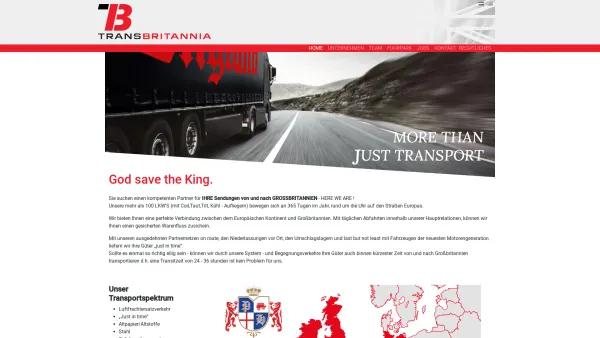 Website Screenshot: Transbritania Transport Transbritannia Transport Services - Transbritannia GmbH - Date: 2023-06-26 10:23:36