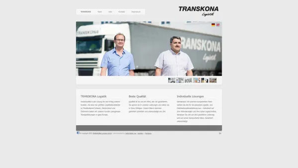 Website Screenshot: Transkona - TRANSKONA Logistik - Wir bewegen Waren. Grenzenlos. Schnell. Sicher. Individuell. - Date: 2023-06-26 10:23:36