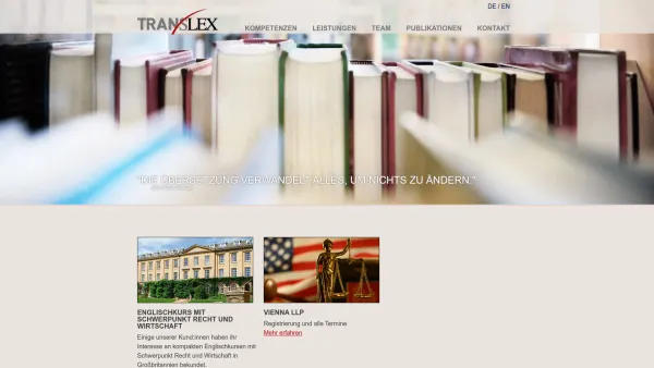 Website Screenshot: Translex Büro für juristische Fachübersetzungen GmbH - Translex - Date: 2023-06-26 10:23:36