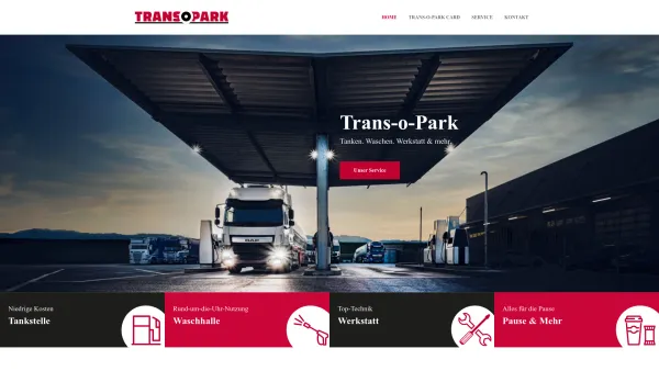 Website Screenshot: Trans-o-Park Verwaltungs GmbH - Servicetreff für Unternehmen mit eigenem Fuhrpark - Home - Trans-o-Park - Date: 2023-06-26 10:23:36