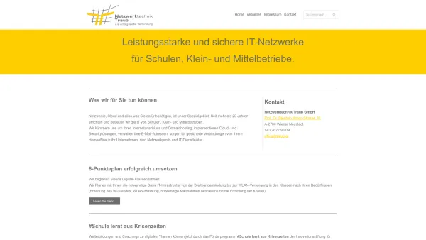 Website Screenshot: Traub Netzwerktechnik - Netzwerktechnik Traub GmbH - Date: 2023-06-26 10:23:36