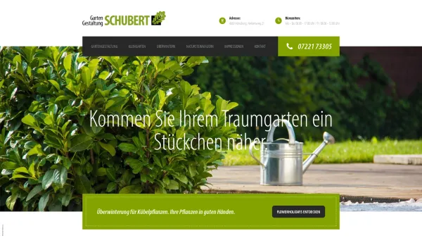 Website Screenshot: Blumengärtnerei Schubert Gartengestaltung Ihr Traumgarten - Schubert Gartengestaltung - Ihr Traumgarten | Linz - Wels - Steyr (Oberösterreich) | Gärtnerei | Überwinterung von Kübelpflanzen | Pflanzen überwintern - Date: 2023-06-15 16:02:34