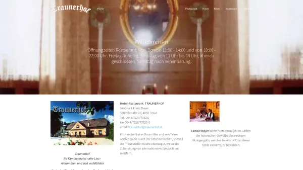 Website Screenshot: Hotel -Restaurant  Traunerhof*** - Hotel Restaurant Traunerhof - TYPO3 CMS - Introduction Package - Date: 2023-06-26 10:23:39