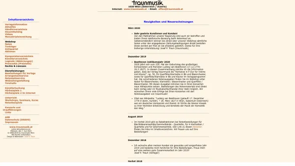 Website Screenshot: traunmusik - traunmusik Wien Bühnen- und Musikverlag - Date: 2023-06-15 16:02:34