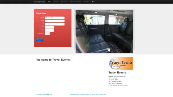 Website Screenshot: Travel Events GmbH - Travel Events - Date: 2023-06-26 10:23:39