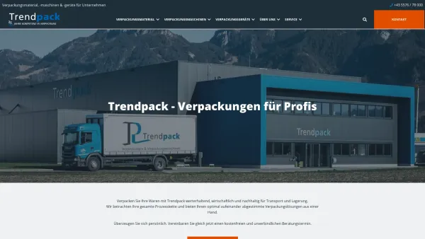Website Screenshot: Verpackungspapier Trendpack Franz Högerl Dornbirn Vorarlberg Austria Verpackung - Trendpack - Verpackungsmaterial, -geräte und -maschinen für Profis - Date: 2023-06-26 10:23:39