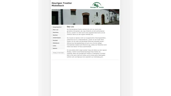 Website Screenshot: Buschenschank HEURIGEN TRESTLER Mistelbach - Heurigen Trestler Mistelbach: Über uns - Date: 2023-06-26 10:23:39
