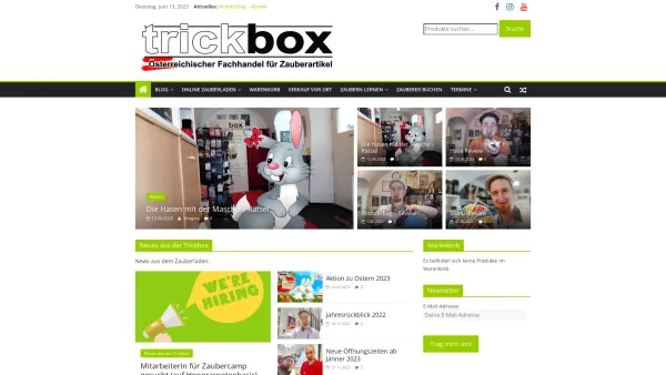 Website Screenshot: Trickbox Zauberartikel - Trickbox - Zauberartikel - Hier kauft man Zaubertricks - Date: 2023-06-14 10:47:30