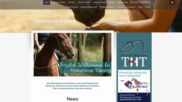 Website Screenshot: TrickyHorse Natural Horsemanship - Tricky Horse - Natural Horsemanship - Natural Horsemanship - Date: 2023-06-26 10:23:42