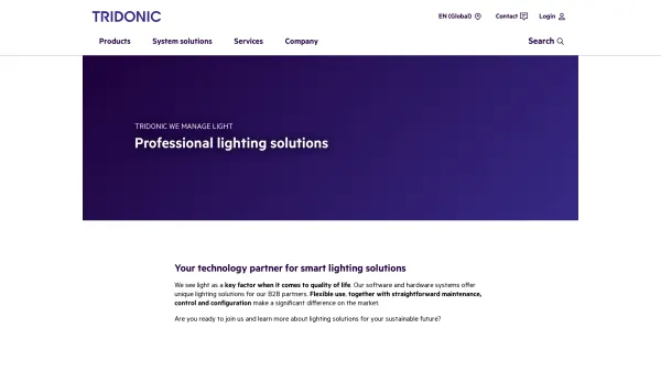 Website Screenshot: Tridonic GmbH & Co KG - Lighting solutions for smart indoor and outdoor lighting – Tridonic - Date: 2023-06-26 10:23:42