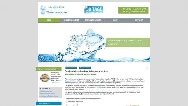 Website Screenshot: Siegfried Brauner - Wasserionisierer für reines basisches Aktivwasser wie Kangen Wasser - Date: 2023-06-15 16:02:34
