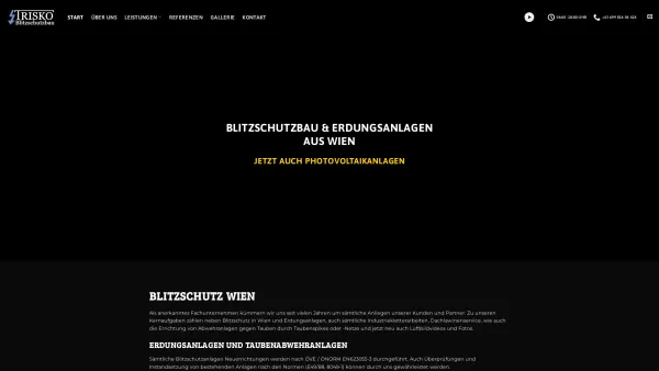 Website Screenshot: Trisko Blitzschutzbau - Blitzschutz aus Wien - Blitzschutz Wien von Trisko Blitschutzbau GmbH - Date: 2023-06-14 10:45:52