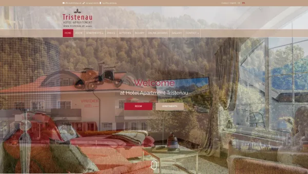 Website Screenshot: Appartementhaus Tristenau 6212 Pertisau am Achensee Tirol Austria - Home - Hotel Appartement Tristenau - Date: 2023-06-26 10:23:42
