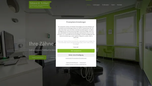 Website Screenshot: bei www.tritthart.info - Zahnarzt Bernt Tritthart - Gleisdorf - Date: 2023-06-26 10:23:42
