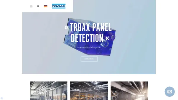 Website Screenshot: TROAX GmbH - Maschinenschutz, Lagerlösungen und Palettenregalrückwände | Troax - Date: 2023-06-26 10:23:42