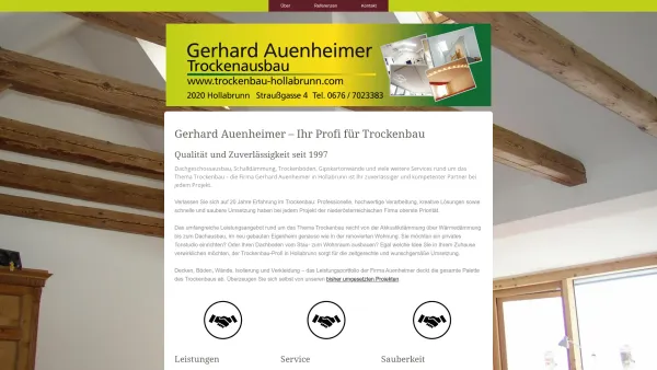Website Screenshot: Auenheimer und Nebenführ Trockenausbau Trockenausbau Hollabrunn Rigips Dachausbau - Gerhard Auenheimer – Trockenbau-Hollabrunn - www.trockenbau-hollabrunn.com - Date: 2023-06-26 10:23:42