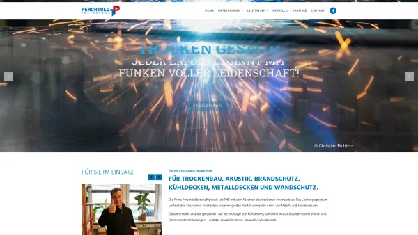 Website Screenshot: Perchtold Trockenbau GmbH - Home - Perchtold Trockenbau - Date: 2023-06-14 10:45:54