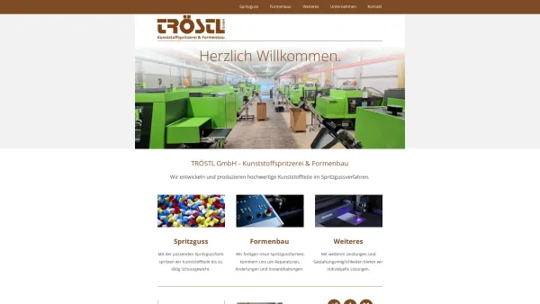 Website Screenshot: Tröstl GmbH - TRÖSTL GmbH - Kunststoffspritzerei & Formenbau - Date: 2023-06-15 16:02:34