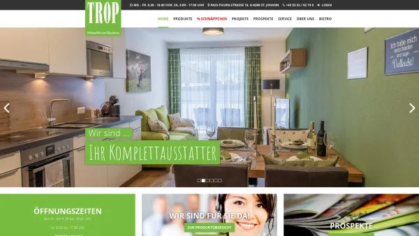 Website Screenshot: TROP Wohngefühl zum Mitnehmen - TROP Möbelabholmarkt in St.Johann in Tirol - Date: 2023-06-26 10:23:42