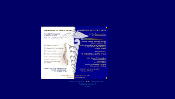 Website Screenshot: Ordination Dr.Traxler P.H. Arzt für Allgemeinmedizund Ganzheitsmedizin - Ordination Dr.Traxler P.H. - Arzt für Allgemeinmedizin und Ganzheitsmedizin - Date: 2023-06-26 10:23:42