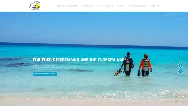 Website Screenshot: Tropical Seas GmbH Norbert Schmidt\\'s Tauchreisen - Tropical Seas – Für euch reissen wir uns die Flossen aus - Date: 2023-06-26 10:23:42