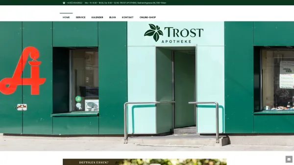 Website Screenshot: Trost-Apotheke Mag.pharm. Baurek Trostapotheke - Trost Apotheke – Ihre innovative Apotheke - Date: 2023-06-26 10:23:42