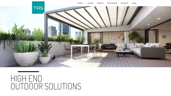 Website Screenshot: TRS Sonnenschutz & Steuerungstechnik GmbH - TRS – High end outdoor solutions - Date: 2023-06-15 16:02:34