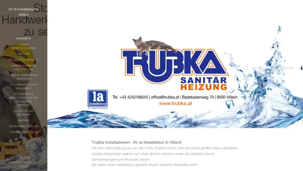 Website Screenshot: bei Trubka online Sanitär Alternativenergie Heizung - Startseite - Date: 2023-06-26 10:23:42